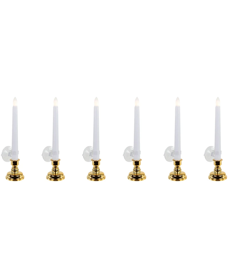 Northlight Single Light Window Candles with Remote and Timer, Set of 6