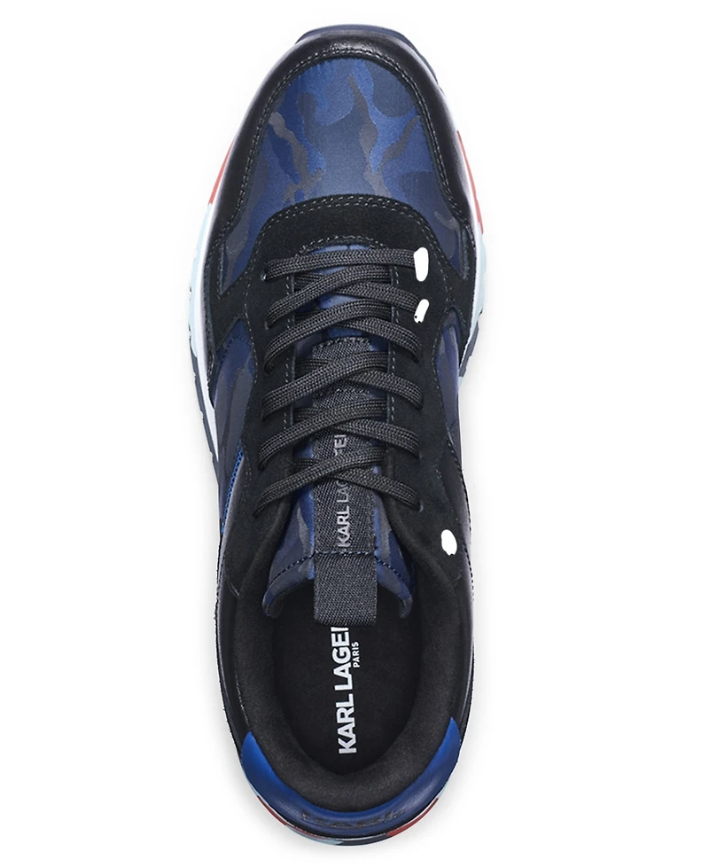 Karl Lagerfeld Paris Men's Camo Runner Sawtooth Sole Sneaker