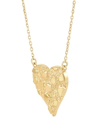 Macy's Polished Nugget Heart Pendant Necklace in 10k Yellow Gold