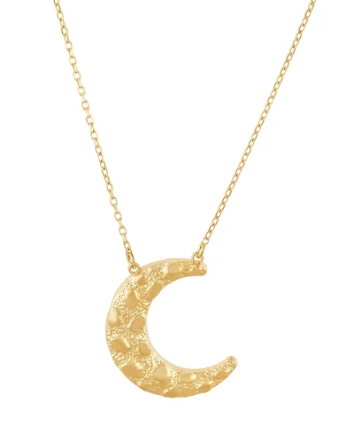 Macy's Polished Nugget Moon Pendant Necklace in 10k Yellow Gold