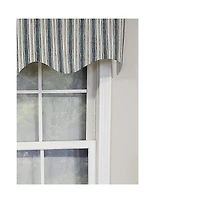 Rlf Home Luxurious Modern Design Classic Brunswick Stripe Regal Style Window Valance 50" x 17" Stone