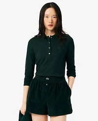 Lacoste Usa Women's Slim-Fit Long Sleeve Top