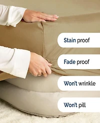 Cgk Unlimited Cotton Sheet Set 18" - 24" Inch Extra Deep Pocket Queen