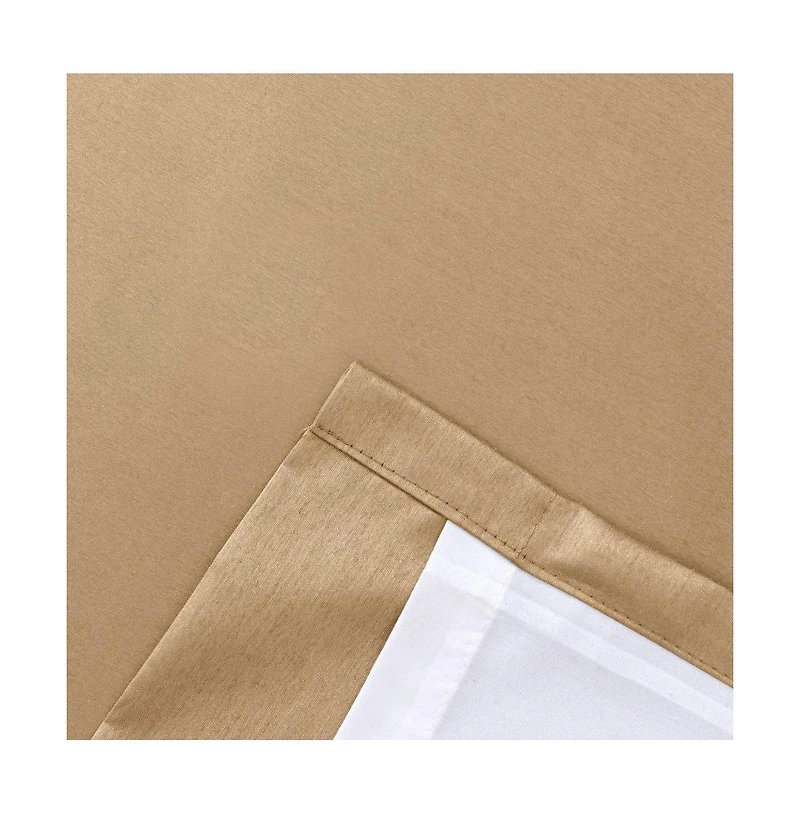 Ellis Curtain Luna Faux-Silk Rod Pocket/Back Tab Tailored Pairs - 100x84