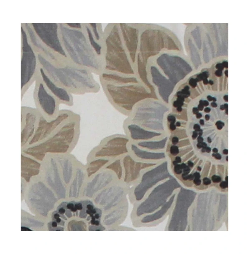 Rlf Home Verona Petticoat Modern Premium Design Printed Valance 3" Rod Pocket 50" x 15" Sand/Gray