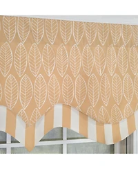Rlf Home 100% Cotton Fall D-Regal Fully lined Windows Rod Pocket Valance 50" x 17" Tan