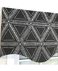 Rlf Home 100% Cotton Zircon Regal With Poly/Cotton Ivory lining Rod Pocket Valance 50" x 16" Silver