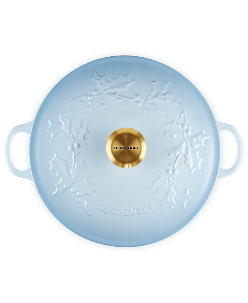 Le Creuset Holly Collection Enameled Cast Iron 4.5 Qt. Traditional Chef's Oven with Lid