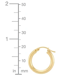 Macy's Polished Tube Hoop Earrings in 14K Yellow Gold