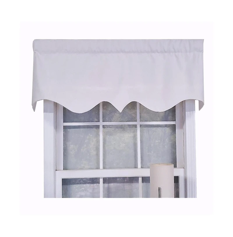 Rlf Home Luxurious Modern Design Classic Soft Rayon Regal Style Window Valance 50" x 17" Off White