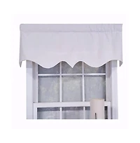 Rlf Home Luxurious Modern Design Classic Soft Rayon Regal Style Window Valance 50" x 17" Off White