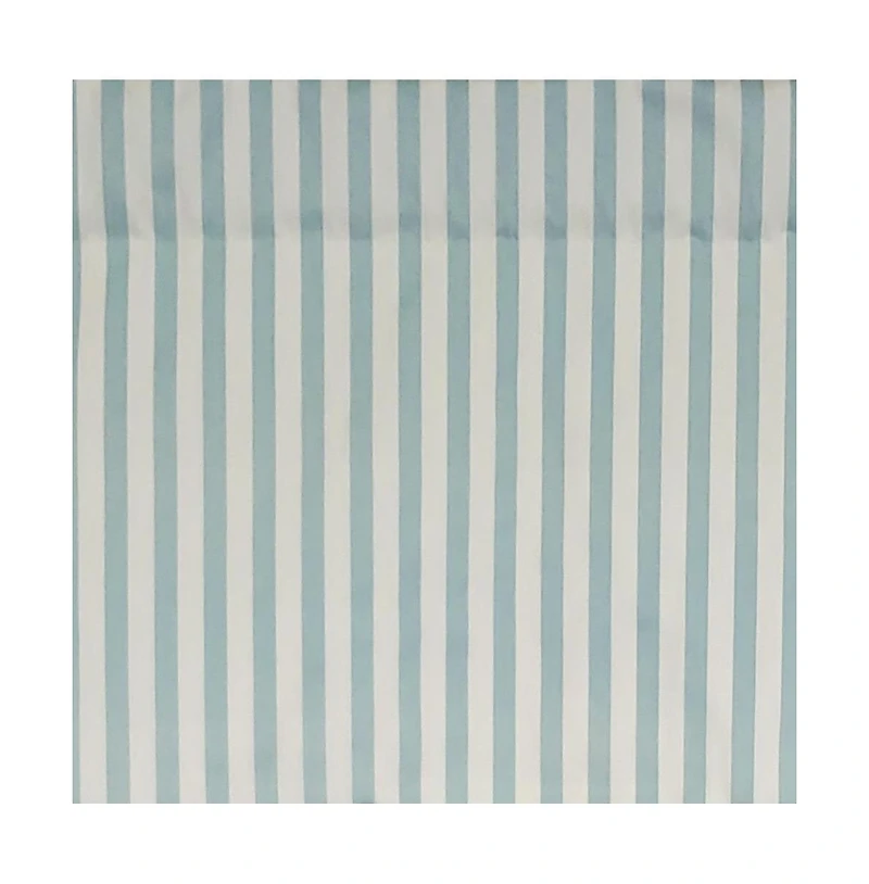 Rlf Home Candy Stripe Regal 3" Rod Pocket Lining Luxurious and Elegant Window Treatment Valance 50" x 17" Spa