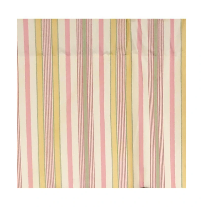 Rlf Home Guava Stripe Regal 3" Rod Pocket Lining Luxurious and Elegant Window Treatment Valance 50" x 17" Pink