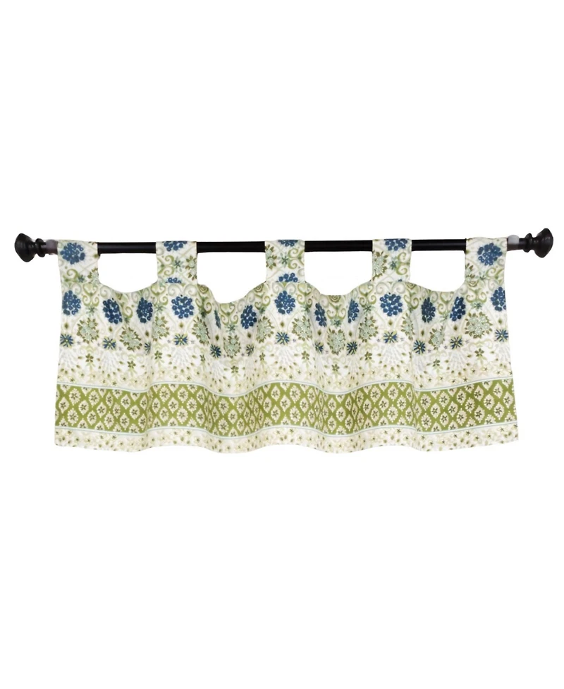 Rlf Home 4" Top Tab High Quality Fabric Viviana Tab Valance for Windows 50" x 16" Natural