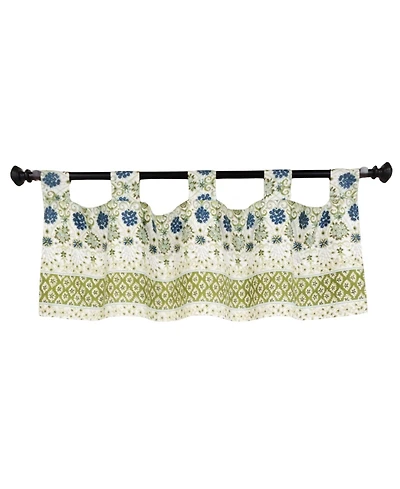 Rlf Home 4" Top Tab High Quality Fabric Viviana Tab Valance for Windows 50" x 16" Natural