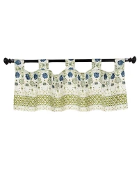 Rlf Home 4" Top Tab High Quality Fabric Viviana Tab Valance for Windows 50" x 16" Natural