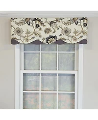 Rlf Home 100% Cotton Zanzibar Petticoat With Poly/Cotton lining Rod Pocket Valance 50" x 17" Gray