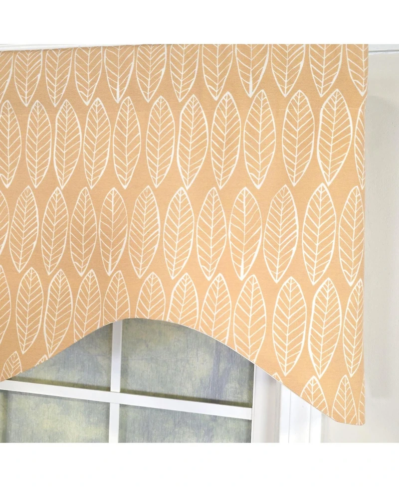 Rlf Home Fall Cornice Valance - 100% Cotton with Ivory Lining 50" x 17" Tan