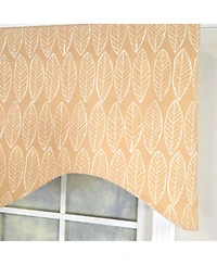 Rlf Home Fall Cornice Valance - 100% Cotton with Ivory Lining 50" x 17" Tan