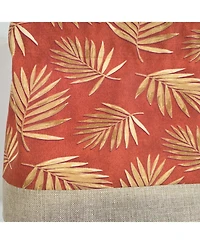 Rlf Home 100% Cotton Hawthorn Banded With Poly/Cotton Ivory lining Rod Pocket Valance 50" x 17" Red