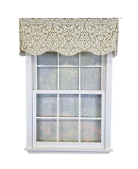 Rlf Home 100% Cotton Cambridge Provance Fully lined Windows Rod Pocket Valance 50" x 15" Silver