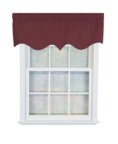 Rlf Home 100% Cotton Basket Weave Regal Poly/Cotton lining Rod Pocket Valance 50" x 15" Egg Plant