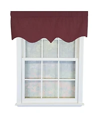 Rlf Home 100% Cotton Basket Weave Regal Poly/Cotton lining Rod Pocket Valance 50" x 15" Egg Plant