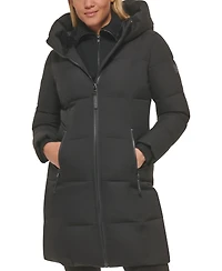 Calvin Klein Women's Stand Collar Hooded Puffer Coat