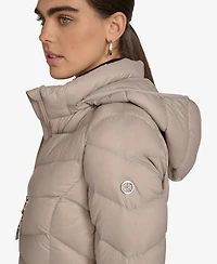 Calvin Klein Women's Short Faux Fur Collar Puffer Jacket