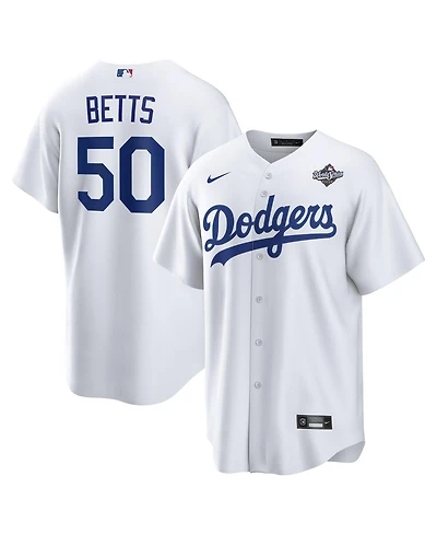 Nike Men's Mookie Betts White Los Angeles Dodgers 2025 World Series Home Replica Player Jersey
