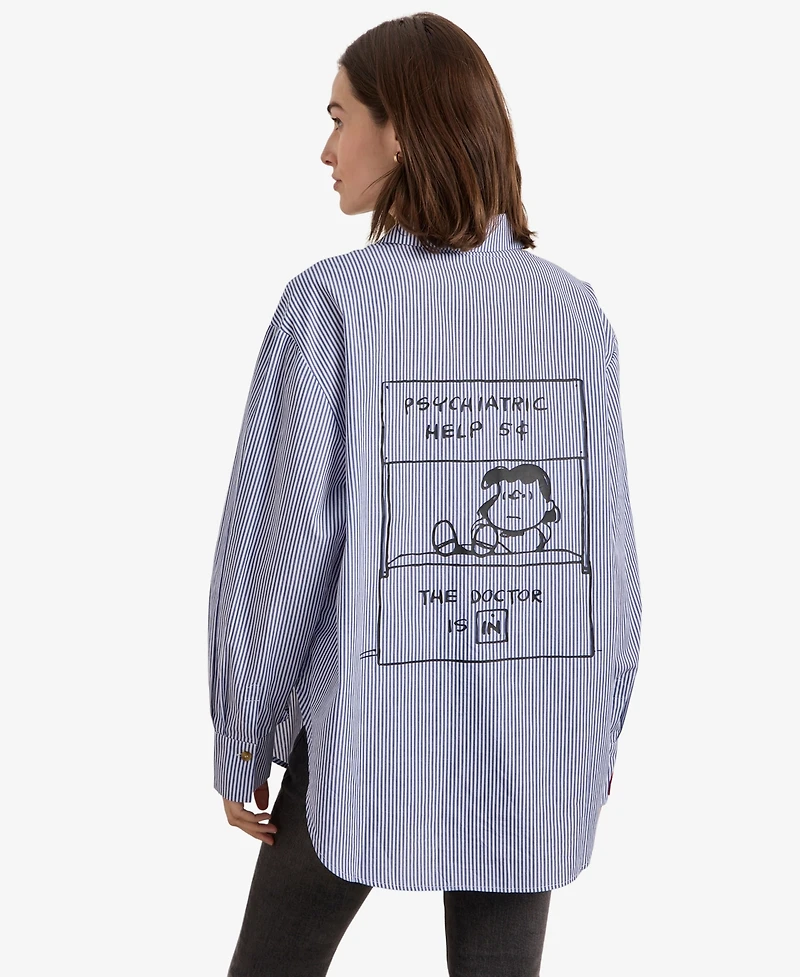 Sanctuary Women's Spread Collar Long-Sleeve Shirt