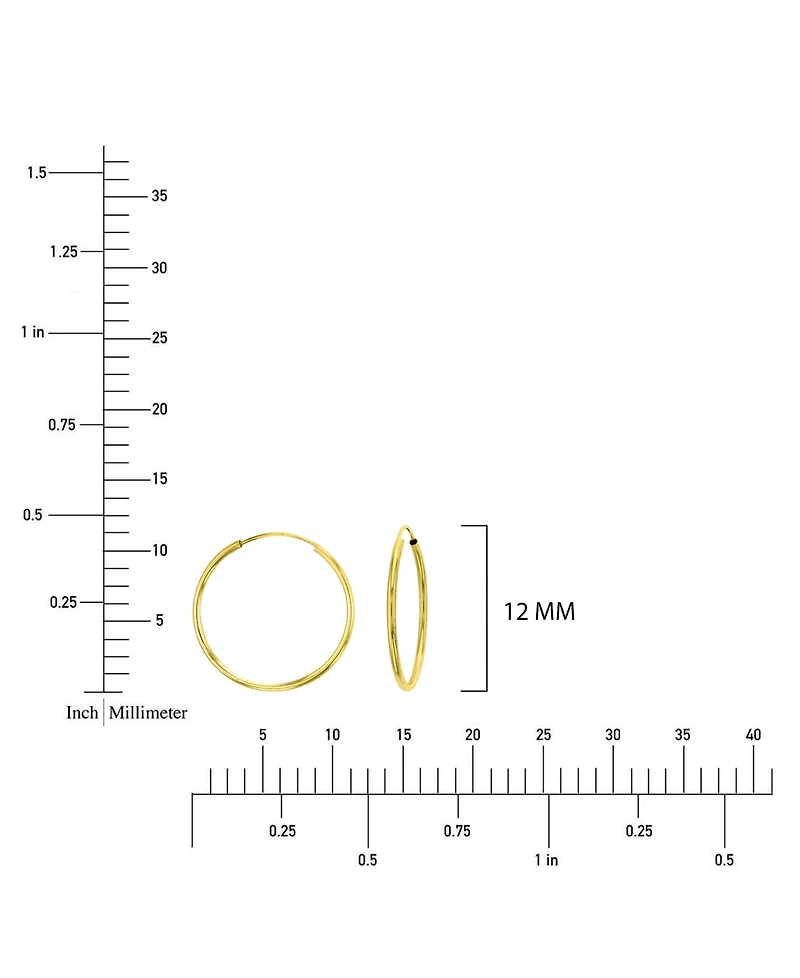 Macy's 2-Pc. 14K Yellow Gold Solitaire Ball And Hoop Earrings Set