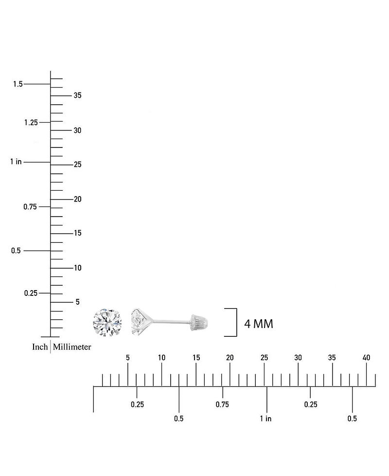 Macy's 2-Pc. Solitaire Ball Stud And Hoop Earrings Set
