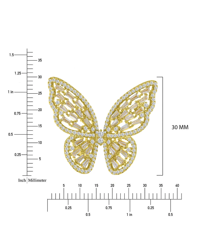 Macy's Cubic Zirconia Butterfly Pin Brooch