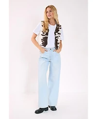 Nasty Gal Women's Cow Hide Leather Waistcoat