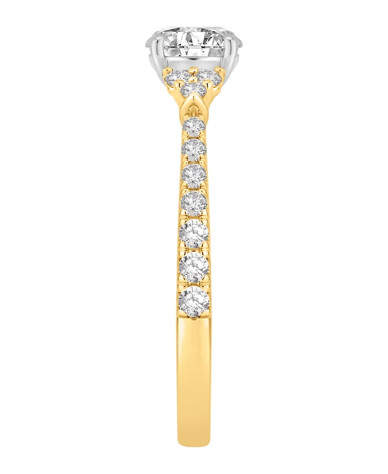 Macy's Diamond Accent Engagement Ring (1 ct. t.w.) in 14K Two-Tone Gold