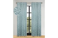 Superior Leaves Modern Bohemian Back Tab Blackout Curtain Set