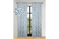 Superior Leaves Modern Bohemian Back Tab Blackout Curtain Set
