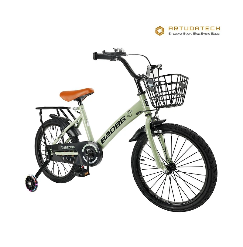 Artudatech 18 inches Kid's Bicycle Bmx Child Bike for Ages 7-9 Years with auxiliary wheels