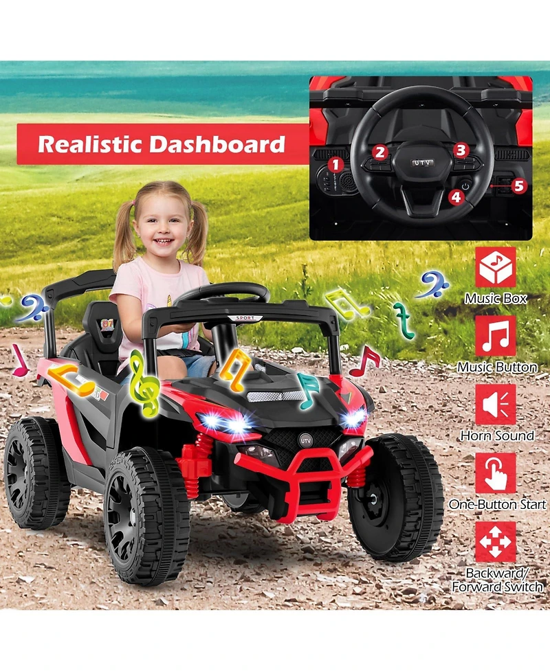 Mecale 12V Kids Ride-On Car Utv Electric Vehicle