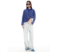 Lioness Women's Mayfair Long-Sleeve Spread Collar Top