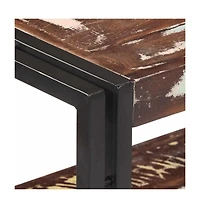 Console Table 35.4"x11.8"x29.5" Solid Reclaimed Wood