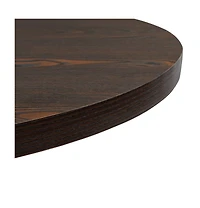 vidaXL Bistro Table Mdf and Steel Round 31.5"x29.5" Dark Ash