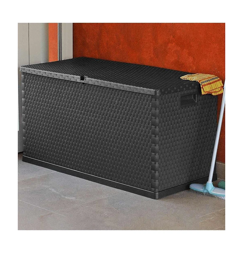 vidaXL Patio Storage Box Anthracite 47.2"x22"x24.8" Pp Rattan