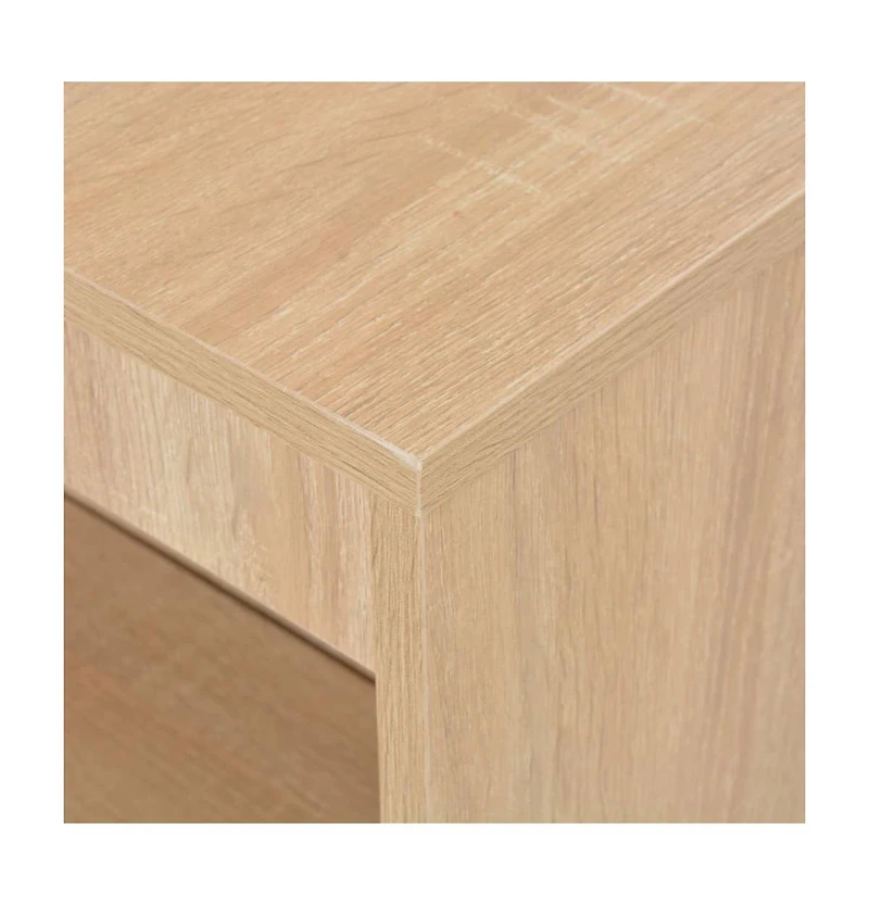 vidaXL Bar Table with Shelf Oak 43.3"x19.7"x40.6"