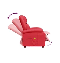 Massage Chair Red Faux Leather