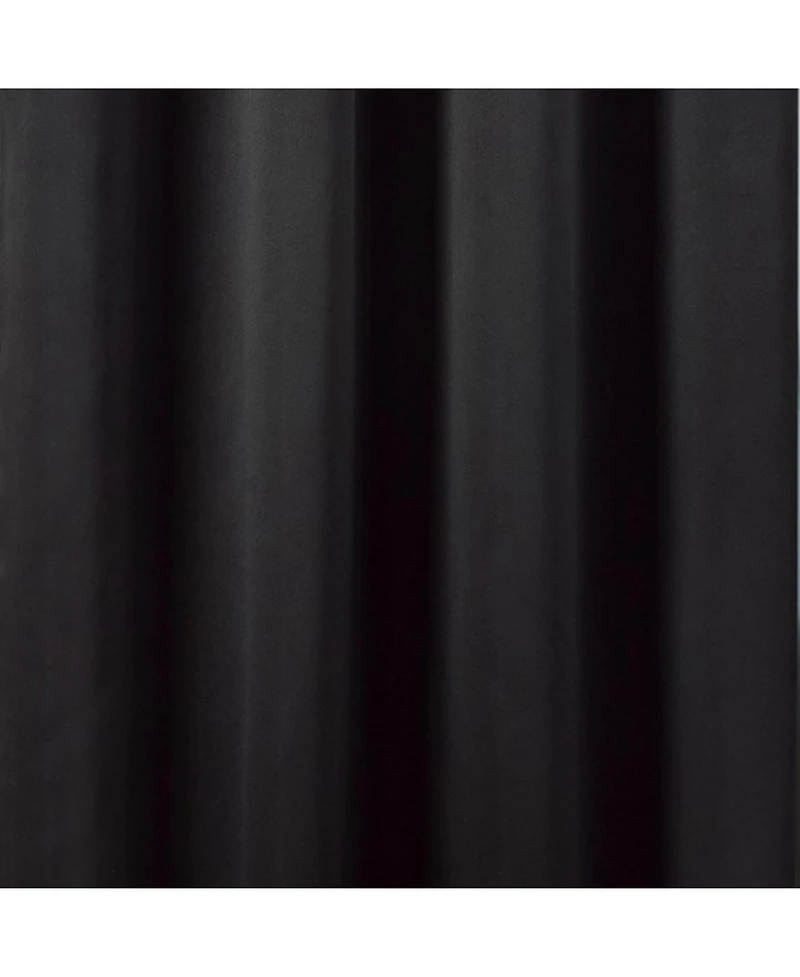 Olivia Gray Anchorage Blackout Single Grommet Curtain Panel Pair - 54"x63", Black