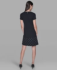 Karl Lagerfeld Paris Womens Scuba Crepe Sheath Dress