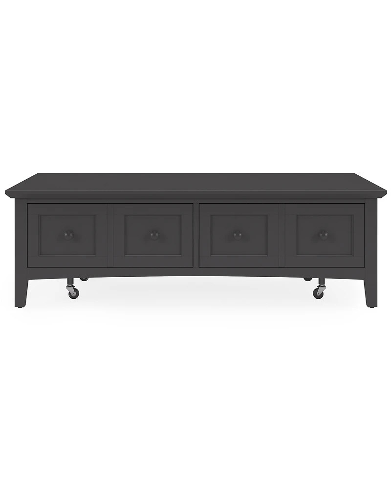 Furniture 55" Solid Wood Hedworth Rectangle Coffee Table