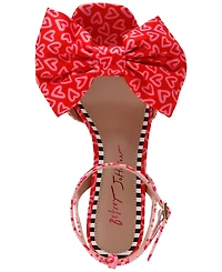 Betsey Johnson Women's Kendal Bow Novelty Heart-Heel Dress Sandals